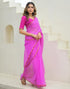 Vasthrlay Chiffon Blouse Maroon Saree