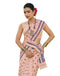 Vasthrlay Womens Printed Peach Saree With Unstitched Blouse Piece