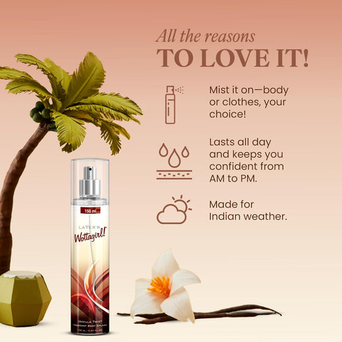 Layer'r Wottagirl Vanilla Twist Body Splash For Women