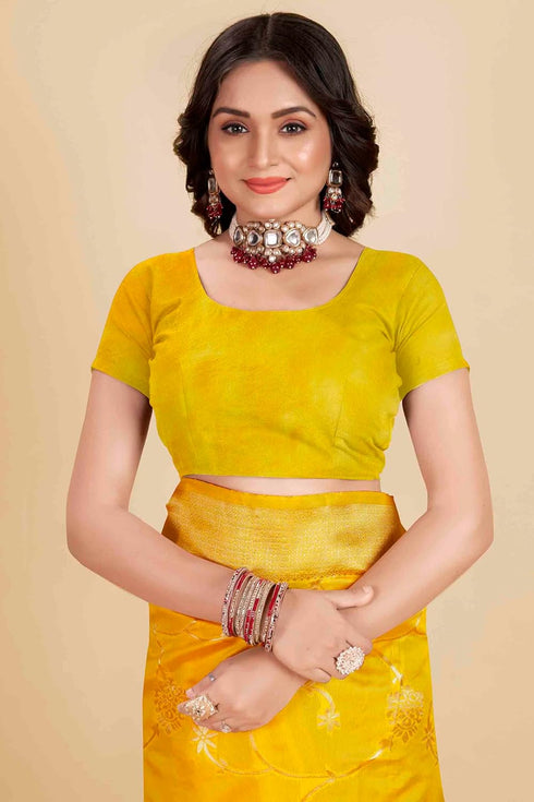Vasthrlay Wedding Yellow Saree