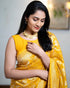 Vasthrlay Yellow Banarasi Saree