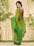 Vasthrlay Shimmer Georgette Lime Saree