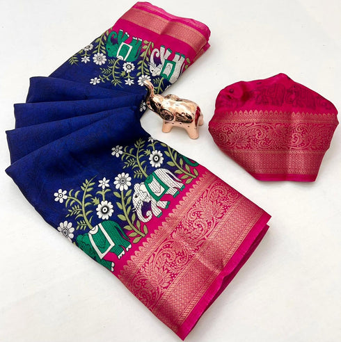 Vasthrlay Tussar Silk Saree