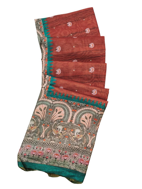 Vasthrlay Saree Traditional Kalamkari Printed Designer