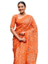 Vasthrlay Bandhani Printed Unstitched Peach Saree