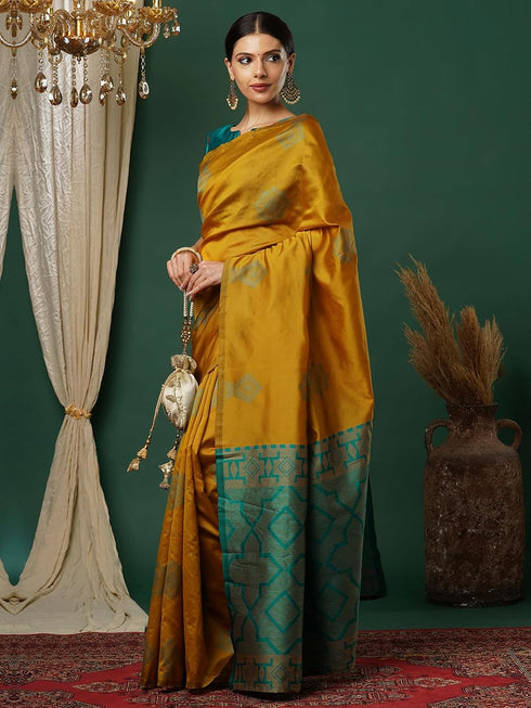 Vasthrlay Banarasi Jacquard Unstitched 3697s120n Teal