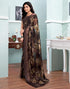 Vasthrlay Georgette Sequence Unstitched Black Saree