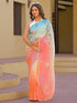 Vasthrlay Embroidery Scalloped Unstitched Turquoise Saree