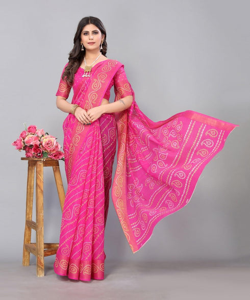Vasthrlay Printed Yellow Jetpuri Ethnic Wear