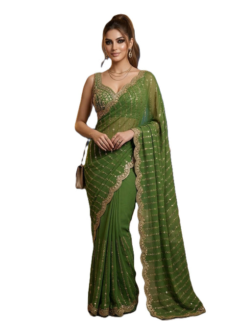 Vasthrlay Embroidery Unstitched Saree