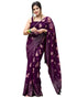 Vasthrlay Georgette Printed Unstitched Red Saree