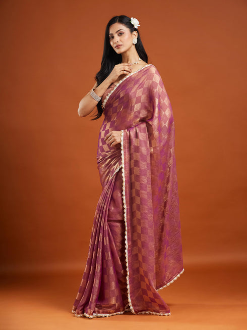 Vasthrlay Orange Unstitched Saree