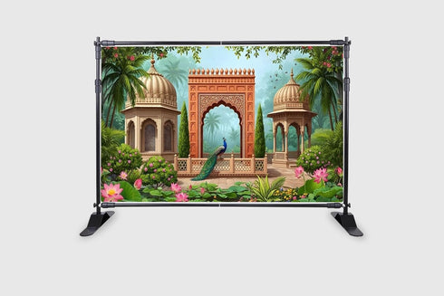 Traditional Mughal Arch Garden Background Photography Backdrops