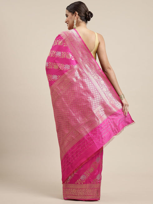 Vasthrlay Silver Banarasi Saree
