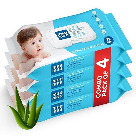 Mee Mee Caring Baby Wet Wipes with lid