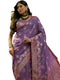 Vasthrlay Banarasi Weaving Unstitched Teal Saree