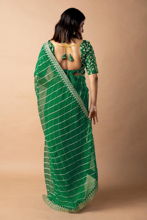 Vasthrlay Fashion Georgette Leheriya Printed Ethnic Wear