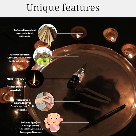 TATSAT Natural Ayurvedic Herbal Lead Free Kajal Pencil