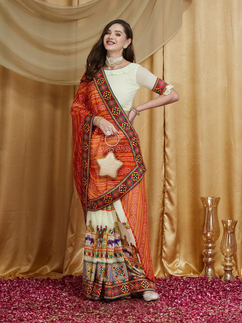 Vasthrlay Festival Embroidred Saree