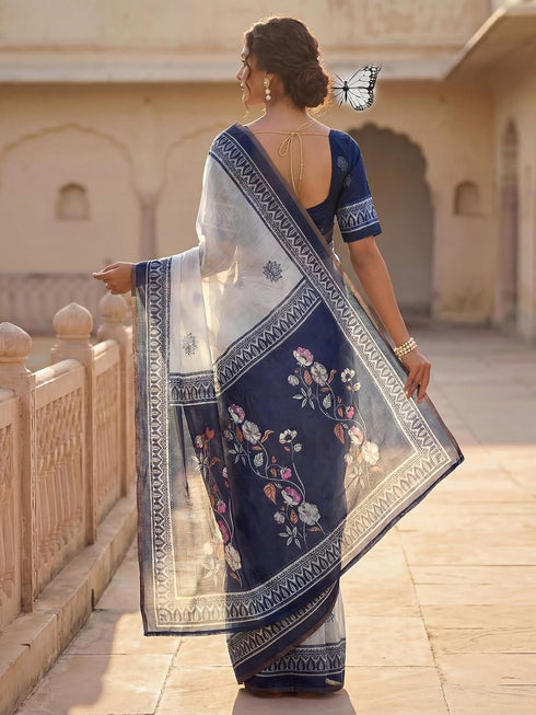 Vasthrlay Printed Peach1 Saree