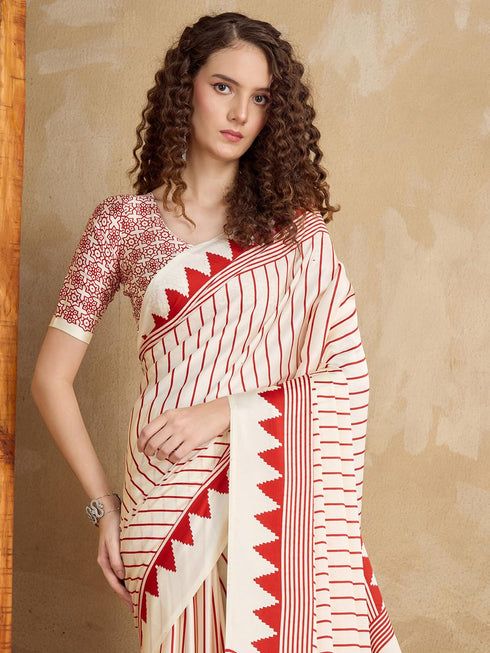 Vasthrlay Striped Printed Unstitched Rj Ethnic Wear