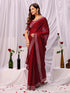 Vasthrlay Womens Chiffon Unstitched Maroon Saree