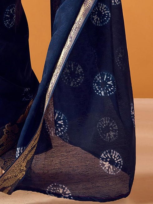 Vasthrlay Bandhani Printed Rama Saree