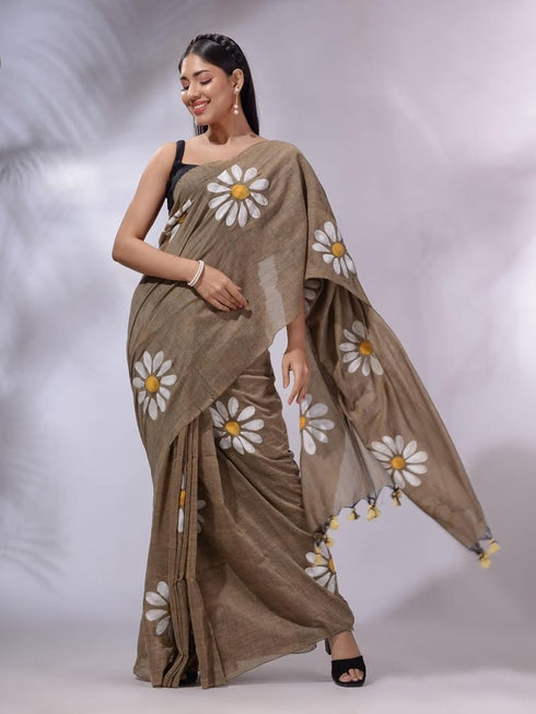 Vasthrlay Georgette Unstitched Saree Az Ys Genda Fool