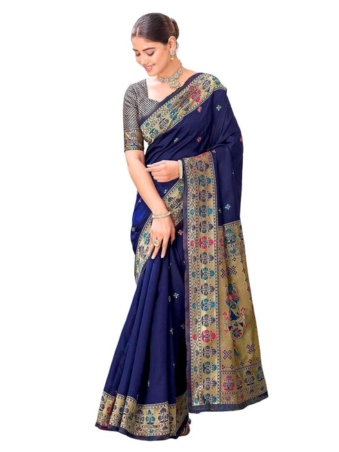 Vasthrlay Paithani Weaving Green Saree