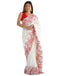 Vasthrlay Embroidery Scalloped Unstitched Off White Saree
