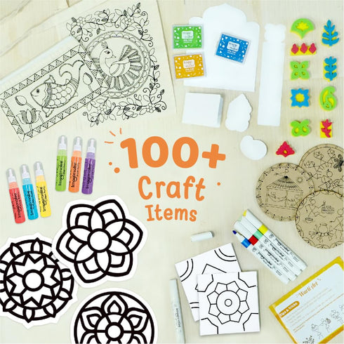 Imagimake Learn Indian Art Forms Arts and Craft DIY Kit for Kids