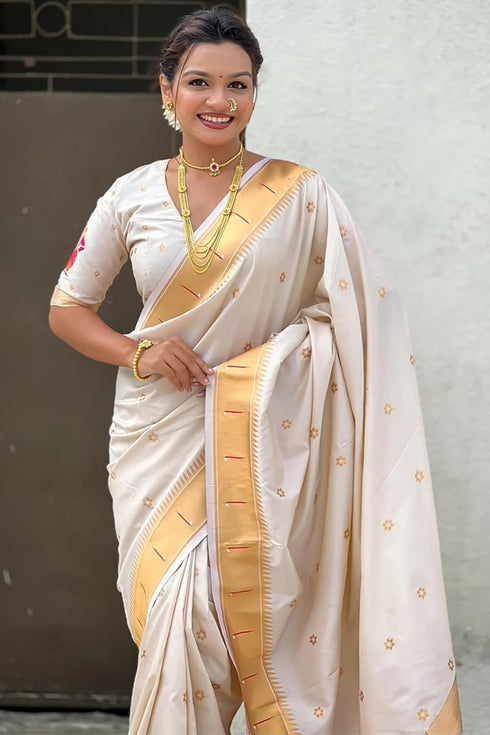 Vasthrlay Kanjivaram Paithani Unstitched Mahendi Ethnic Wear