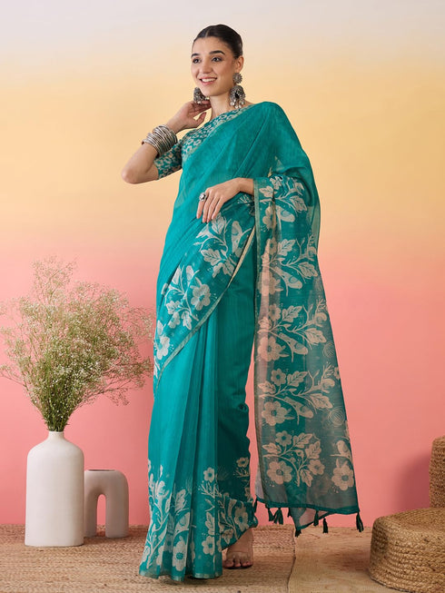 Vasthrlay Botanical Printed Unstitched Hs Ethnic Wear