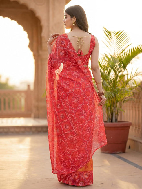 Vasthrlay Printed White Saree