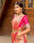 Vasthrlay Banarasi Jacquard Unstitched Beige Saree