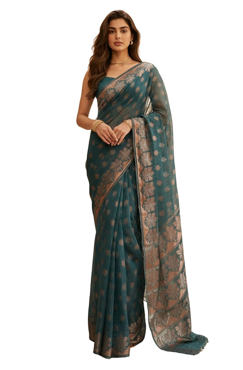Vasthrlay Jacquard Floral Saree