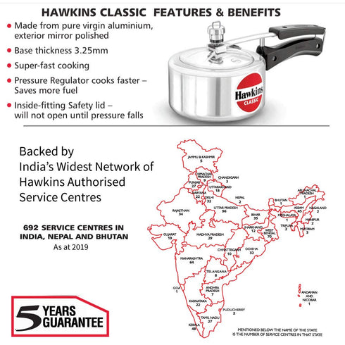 Hawkins Classic Litre Pressure Cooker
