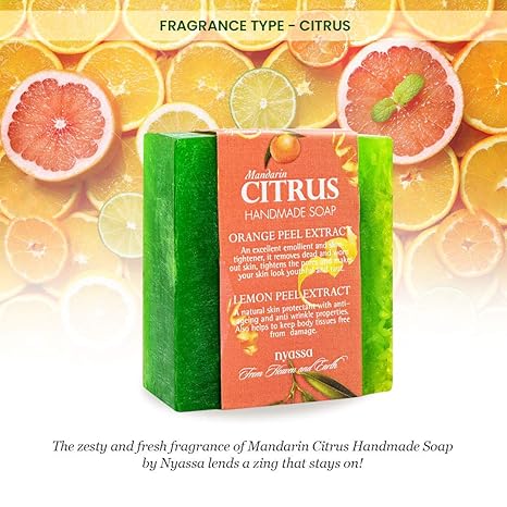 NYASSA Luxurious Mandarin Citus Handmade Natural Bathing Soap