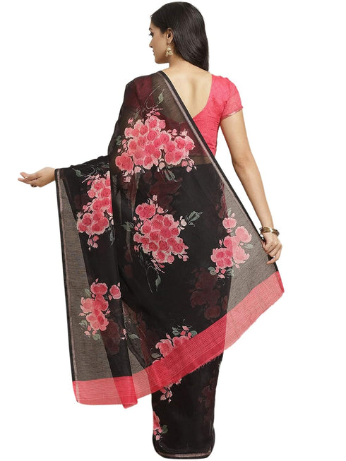 Vasthrlay Floral Unstitched Yellow Ethnic Wear