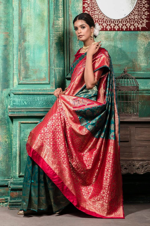 Vasthrlay Banarasi Unstitched Saree