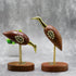 Wooden and Brass Saras Pair-6 inch