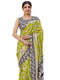 Vasthrlay Womens Printed Unstitched Beige Saree