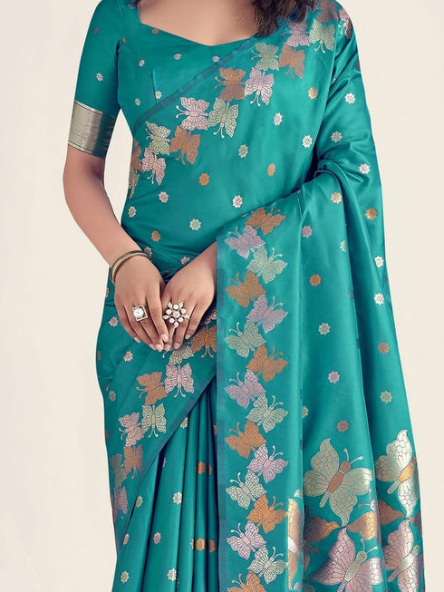 Vasthrlay Purple Kanjivaram Saree