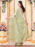 Vasthrlay Shimmer Embroidery Sky Saree
