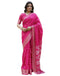 Vasthrlay Womens Striped Unstitched Dusty Pink Saree