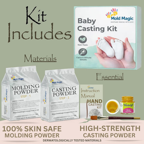 Premium Baby Hand and Footprint Casting Kit