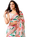 Vasthrlay Womens Printed Unstitched Dark Green Saree