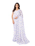 Vasthrlay Blue Georgette Printed Saree