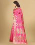Vasthrlay Banarasi Jacquard Unstitched Red Saree