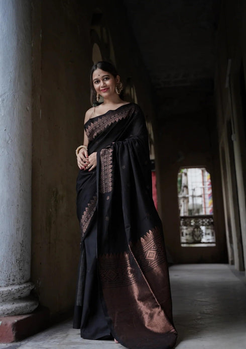 Vasthrlay Banarasi Unstitched Saree